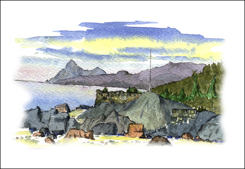 Holy Isle from Corrie, Isle of Arran # 2