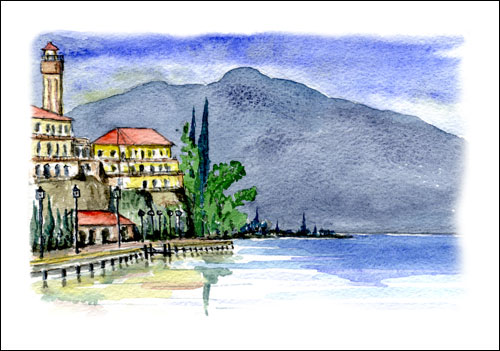 Gardone waterfront, Lake Garda, Italy