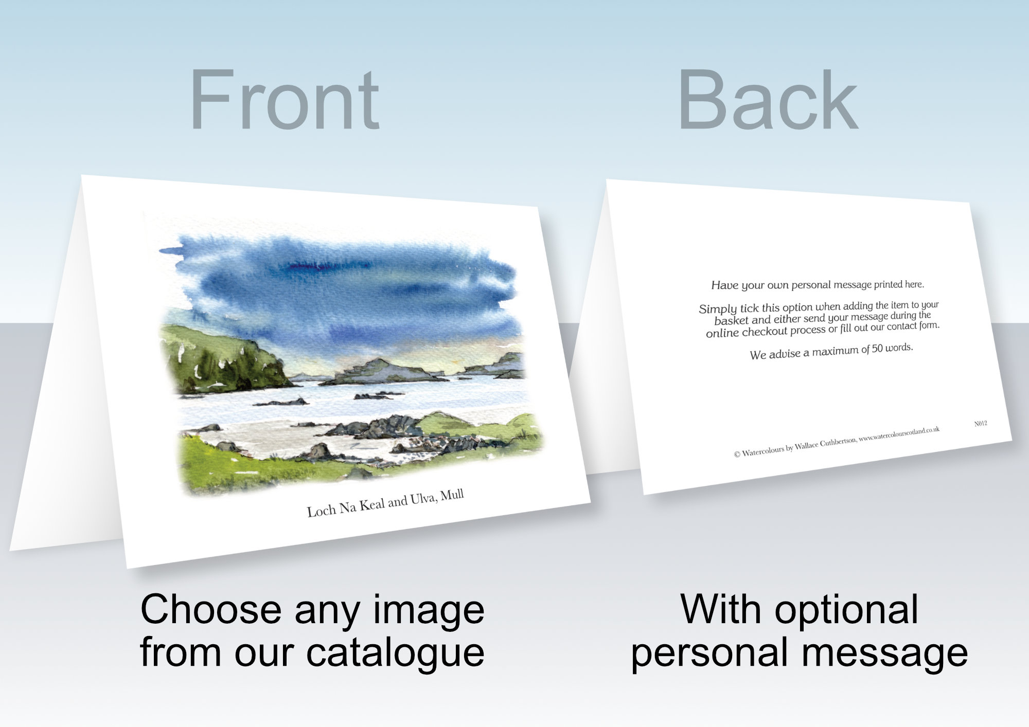 3D views of front and back of cards