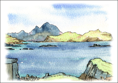 Ben More, Little Colonsay from Lunga, Treshnish Isles