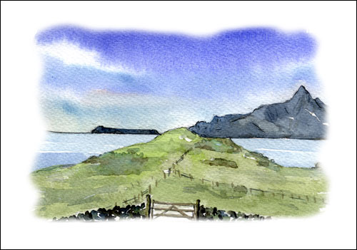 View of Rum and Canna from Isle of Muck