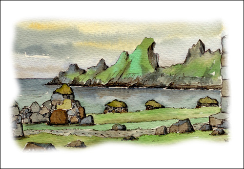 The Street and Village Bay, Hirta, St Kilda