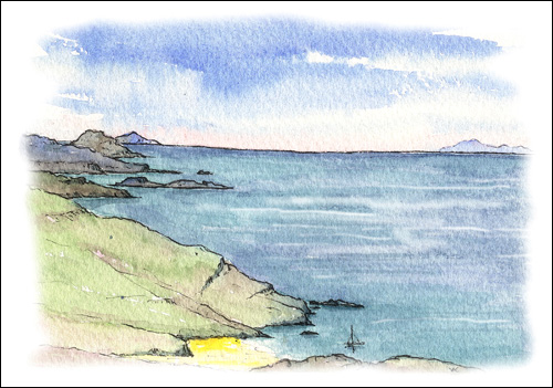 Outer Hebrides and The Minch from Mingulay