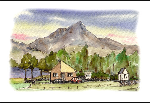 Inveruglas Farm with Ben Lomond