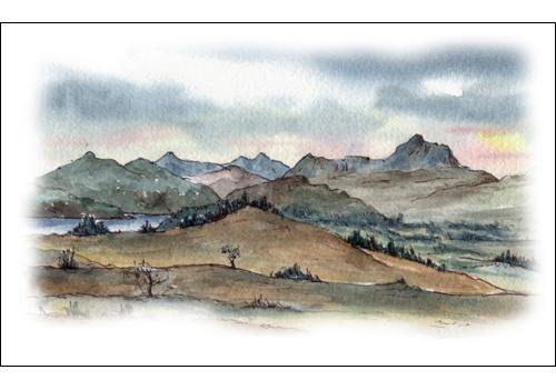 Ben Lomond from the Whangie (The Devil's Tail), Queens View, Stirlingshire